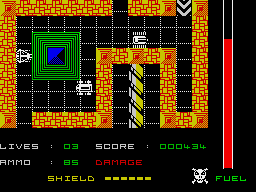 Hideous (ZX Spectrum) screenshot: Big drill