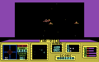 Space Hunter (Commodore 64) screenshot: Under attack!