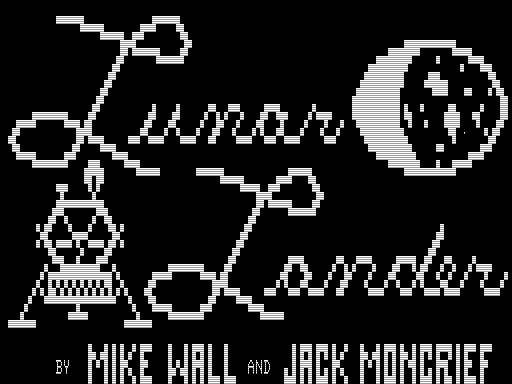 Lunar Lander (TRS-80) screenshot: Title Screen