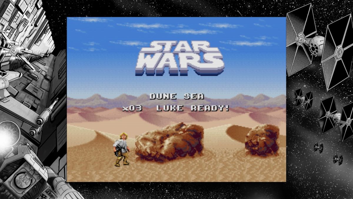 Super Star Wars (PlayStation 4) screenshot: Starting level 1, Dune Sea