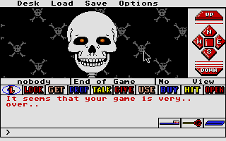 Dream Zone (Atari ST) screenshot: Bad idea! The brother is stronger as it seems.