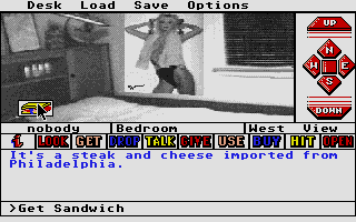 Dream Zone (Atari ST) screenshot: A sandwich. Better get it