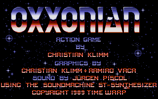 Oxxonian (Atari ST) screenshot: Title screen