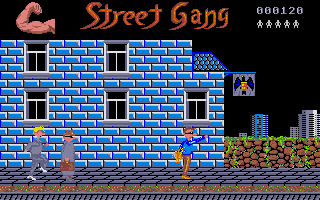 Street Gang (Atari ST) screenshot: Agents are shooting with pistols