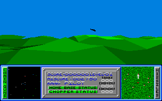 Skyblaster (Atari ST) screenshot: Enemy helicopter ahead