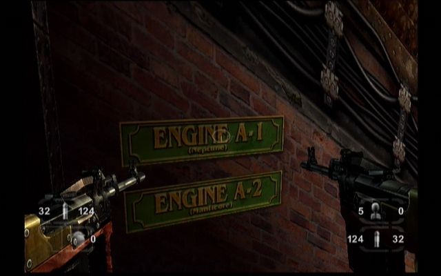 TimeSplitters: Future Perfect (Xbox) screenshot: The name of engine A 2 Looks familiar
