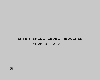 Premier 2: Superleague (ZX Spectrum) screenshot: Enter the skill level