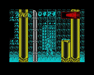 International Ninja Rabbits (ZX Spectrum) screenshot: You can also climb up ladders