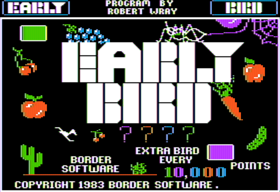 Early Bird (Apple II) screenshot: Title Screen