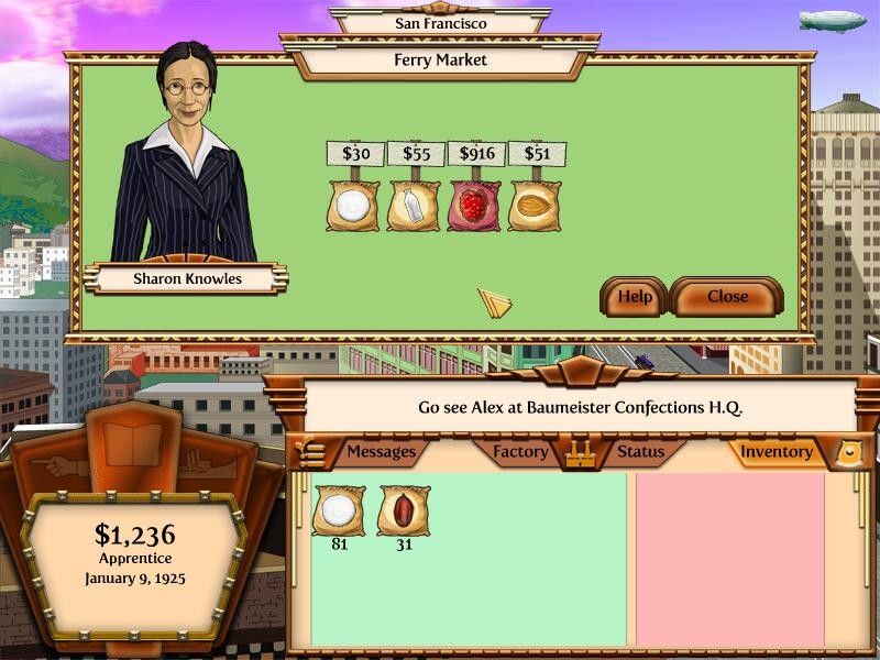 Chocolatier 2: Secret Ingredients (Windows) screenshot: Here is what can be bought locally.