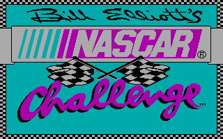 Bill Elliott's NASCAR Challenge (DOS) screenshot: Title Screen (CGA)