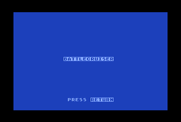 Battle Cruiser (Atari 8-bit) screenshot: Starting