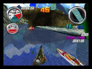 Hydro Thunder (Nintendo 64) screenshot: Seconds before the crash