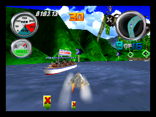 Hydro Thunder (Nintendo 64) screenshot: Watch on ship