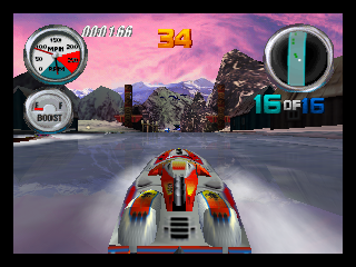 Hydro Thunder (Nintendo 64) screenshot: Race starts - I'm last