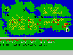 Falklands 82 (ZX Spectrum) screenshot: Airstrike