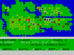 Falklands 82 (ZX Spectrum) screenshot: enemy tanks spotted!