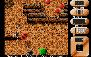 Nitro Boost Challenge (Atari ST) screenshot: They even send helicopters!