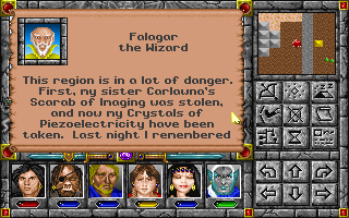 Might and Magic: Clouds of Xeen (DOS) screenshot: I swear I didn't hack the game and tamper with the text...