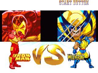 Marvel Super Heroes (PlayStation) screenshot: Iron Man vs Wolverine