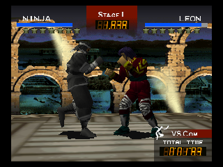 Fighters Destiny (Nintendo 64) screenshot: Ninja vs Leon
