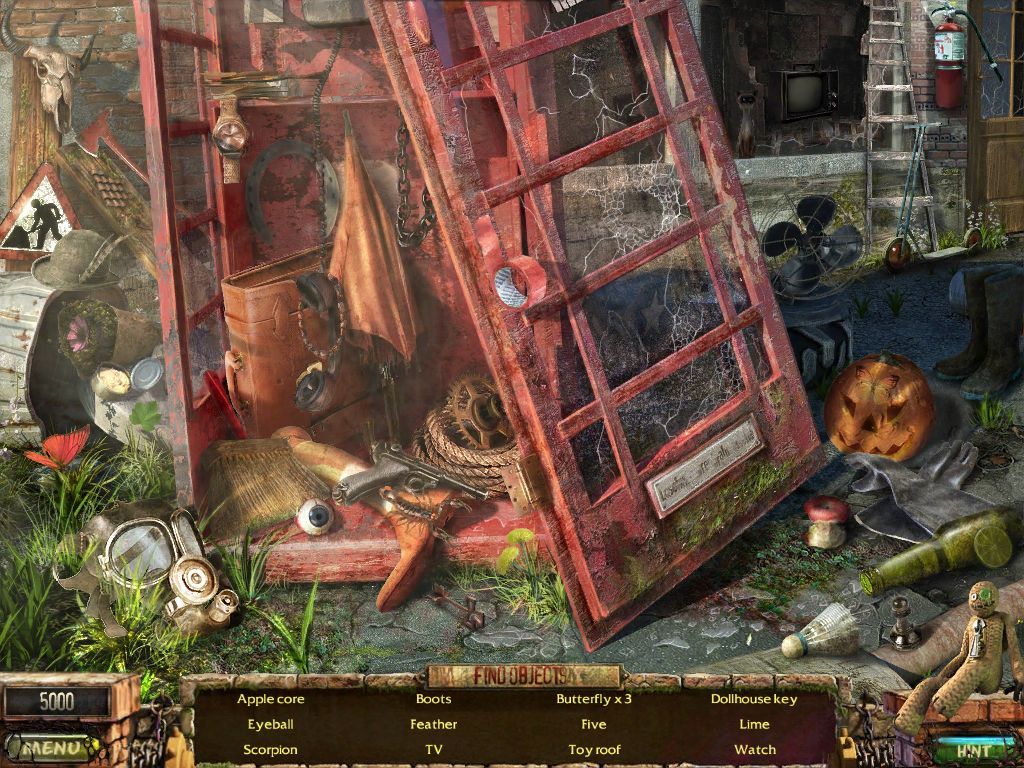 Stray Souls: Dollhouse Story (iPad) screenshot: Phone booth - objects