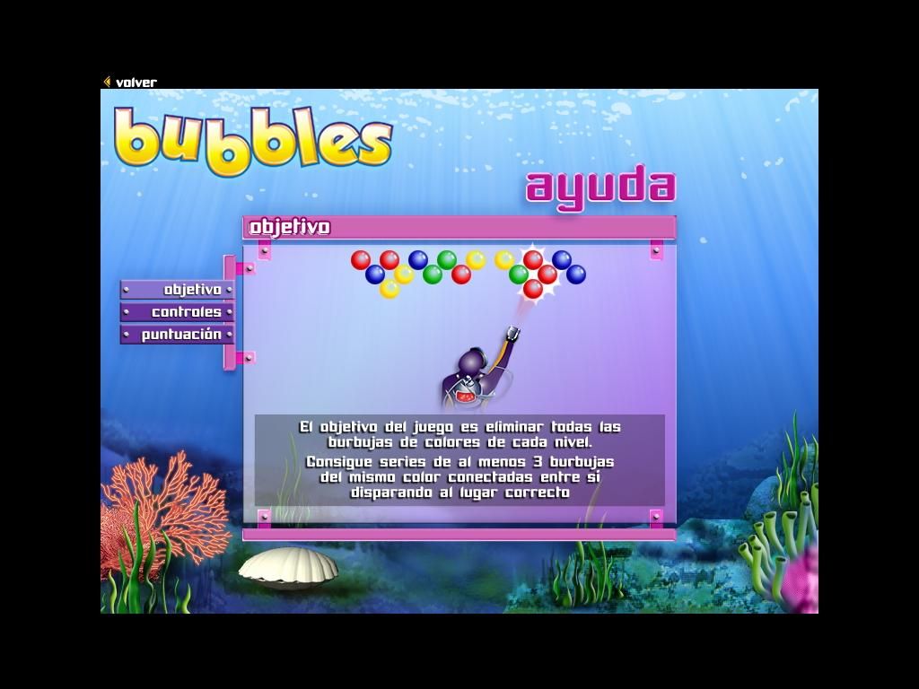 Bubbles (Windows) screenshot: Instructions