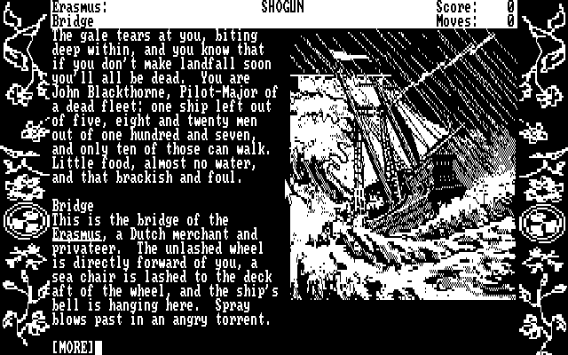 James Clavell's Shōgun (DOS) screenshot: Story (CGA)