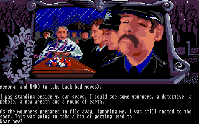 Scapeghost (Atari ST) screenshot: Funeral