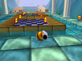 Glover (Nintendo 64) screenshot: Drop the ball, go there for cards