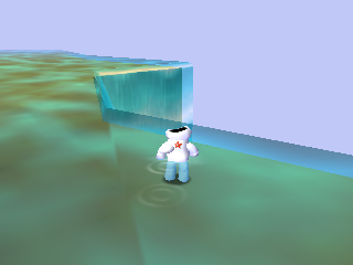 Glover (Nintendo 64) screenshot: Edge of water