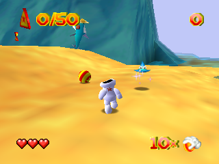 Glover (Nintendo 64) screenshot: Catch the ball