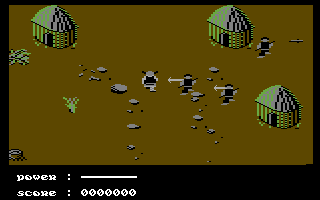 The Vikings (Commodore 64) screenshot: Avoid the locals.