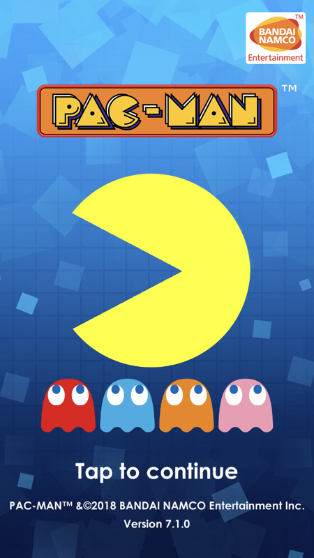 Pac-Man (iPhone) screenshot: Title screen