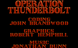 Operation Thunderbolt (Atari ST) screenshot: Credits