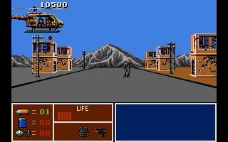 Operation Thunderbolt (Atari ST) screenshot: Helicopter approaching