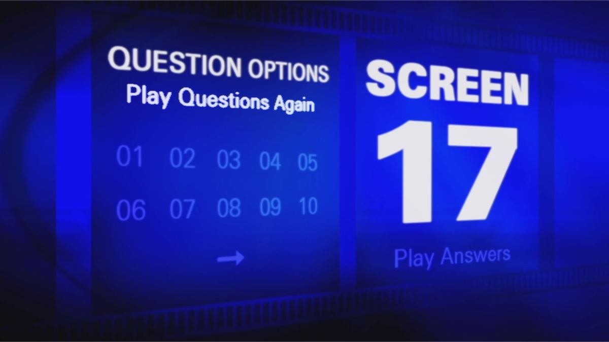 Barry Norman's Christmas Movie Quiz (DVD Player) screenshot: Multiplayer: When all questions have been asked the player(s) get a chance to look at them again before seeing the answers