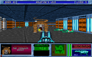 Blake Stone: Planet Strike! (DOS) screenshot: Miniboss "The Crawler Beast"