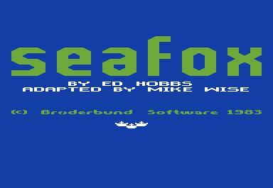Seafox (VIC-20) screenshot: Title screen