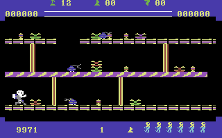 Escape from Doomworld (Commodore 64) screenshot: Collect energy cells