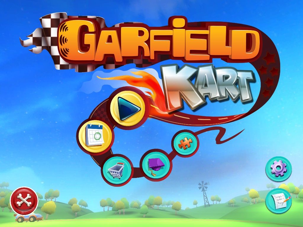 Garfield Kart (Windows) screenshot: Title screen