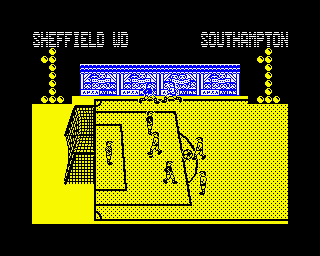 Advanced Soccer Simulator (ZX Spectrum) screenshot: Another highlight of the match
