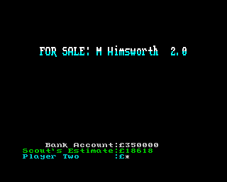 Multi-Player Soccer Manager (ZX Spectrum) screenshot: The other players can bid on your players as well