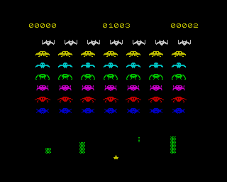 Screenshot of Base Invaders (ZX Spectrum, 1983) - MobyGames