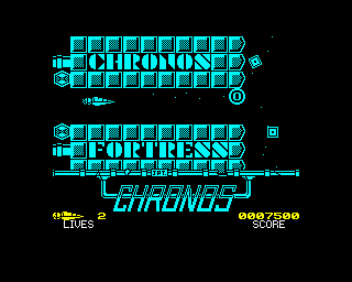 Chronos: A Tapestry of Time (ZX Spectrum) screenshot: ...and now we enter Chronos Fortress...and the screen has changed colour! And there's another bonus pickup!