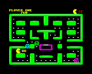 Classic Muncher (ZX Spectrum) screenshot: CHOMP!