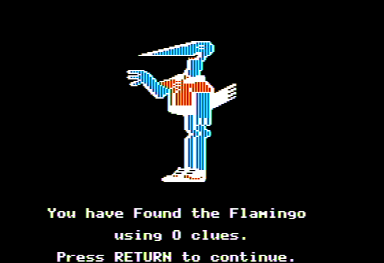 Safari Search (Apple II) screenshot: That Was Lucky