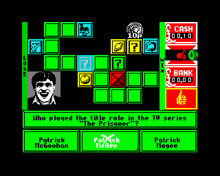 Emlyn Hughes Arcade Quiz (ZX Spectrum) screenshot: That's incorrect and so you must wait until I've asked you another question