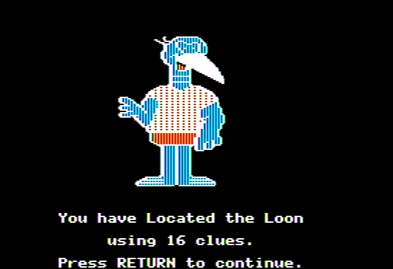 Safari Search (Apple II) screenshot: Look Located