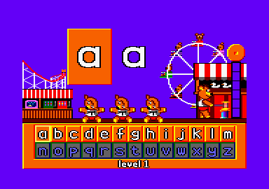 Fun School 3 for the Under 5s (Amstrad CPC) screenshot: The letter game.